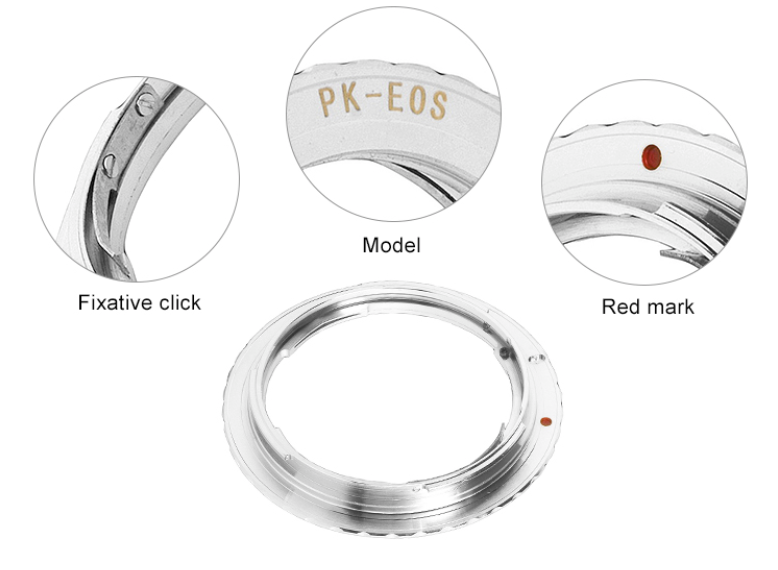 Adapter für Pentax PK K Objektive an Canon EOS Kameras Adapter für Pentax PK K Objektive an Canon EOS Kameras