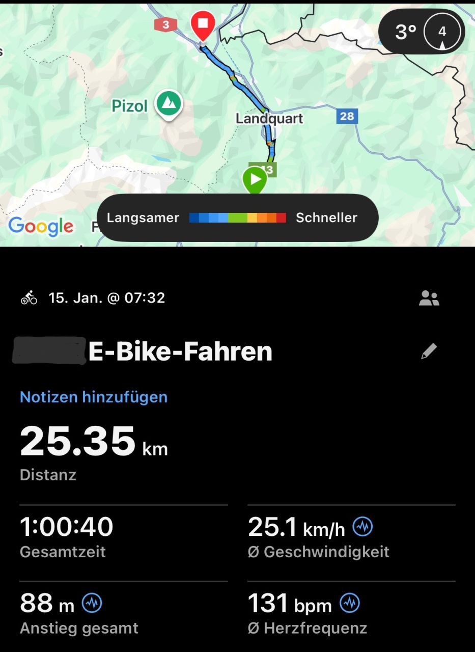 Heute spontan entschieden mit dem Velo ins neue Büro zu fahren: Uff und brrr.